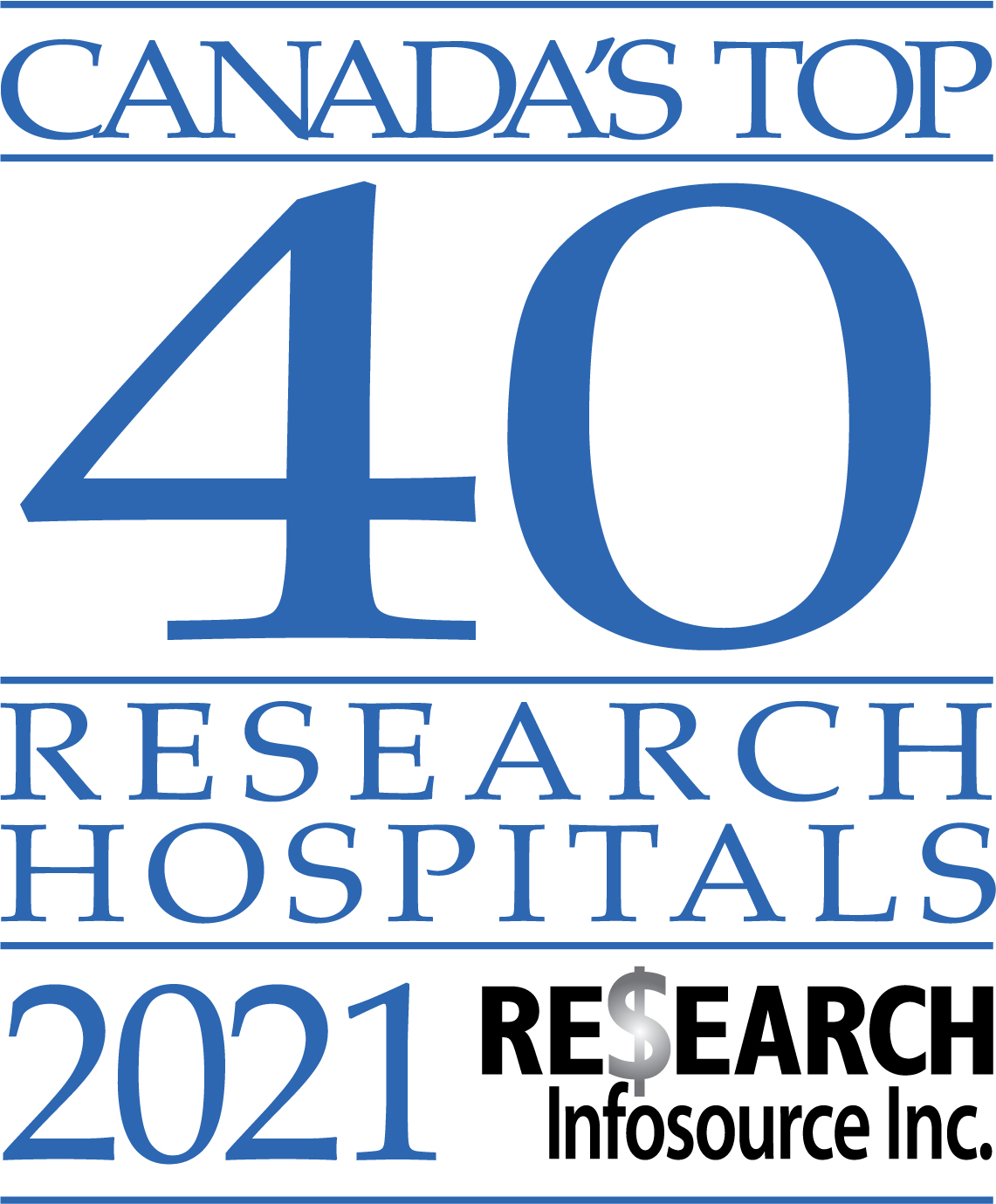 Canadian top 40 research hospital list 2021